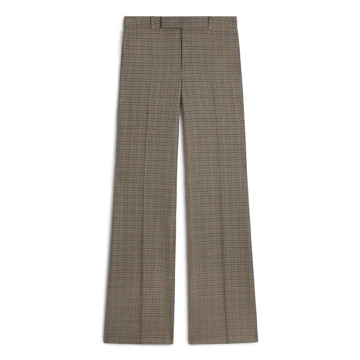 CELINE（セリーヌ） ウール BNF チェック パンツ ベージュ×ブルー  