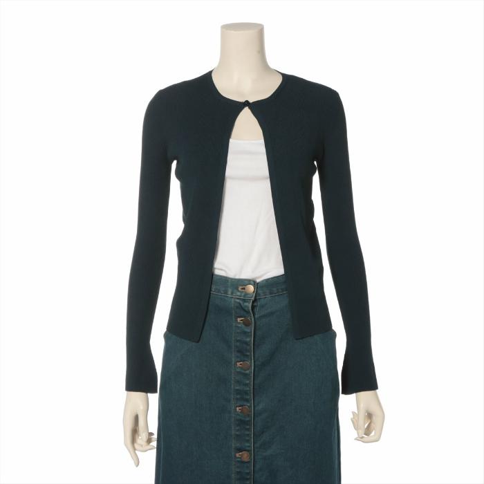 CHANEL（シャネル） ポリエステル カーディガン ネイビー ＃34 P18908