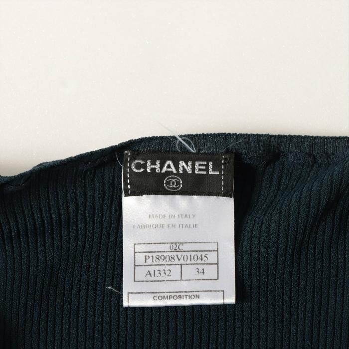 CHANEL（シャネル） ポリエステル カーディガン ネイビー ＃34 P18908