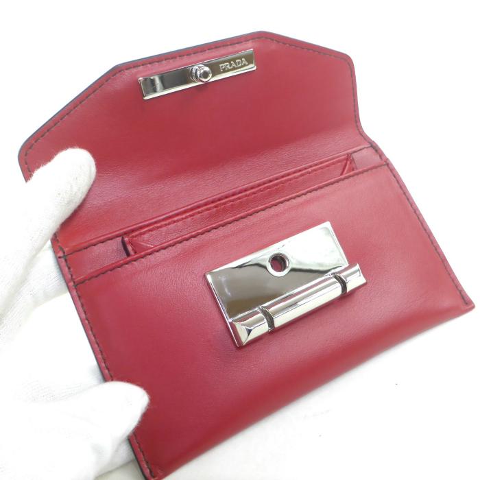 PRADA（プラダ） カーフレザー カードケース 1MC004 FUOCO×NERO（新品