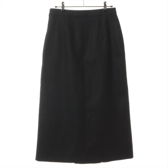 CELINE セリーヌ （CELINE） ウール ロング スカート #38 ブラック  