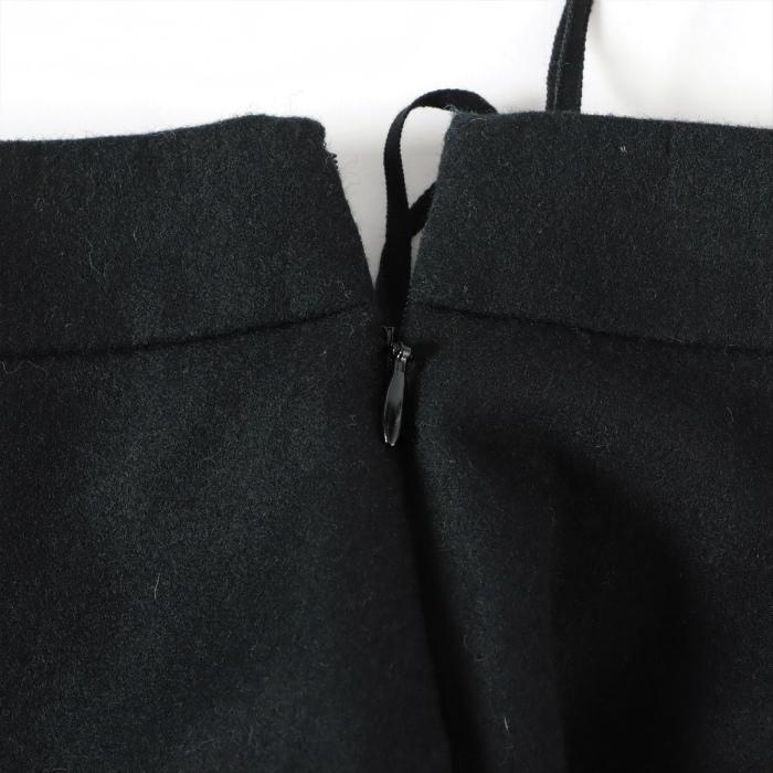 CELINE（セリーヌ） ウール ロング スカート #38 ブラック エディ期