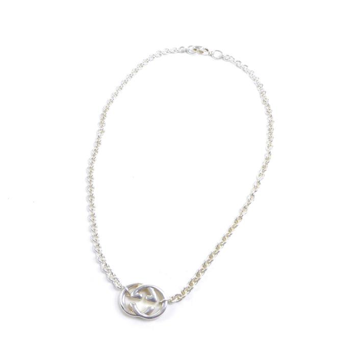 【美品 ‼︎】GUCCI ネックレス インターロッキングG シルバー fujisen78_230525-1