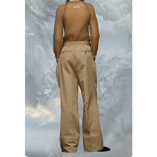 メゾン マルジェラ （Maison Margiela） シアーニット Vネック セーター S S29HN0007 160/84A ライトブラウン（新品）の画像