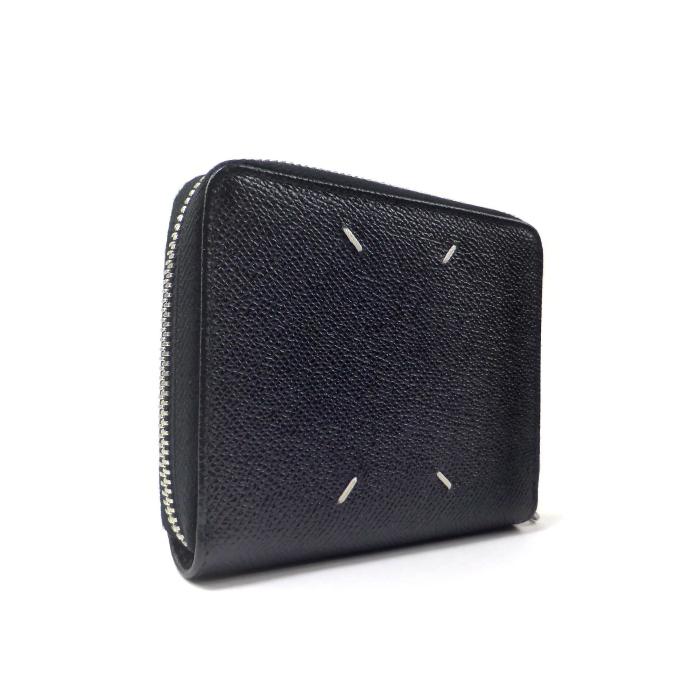 メゾン マルジェラ （Maison Margiela） レザー ラウンドジップ 二つ折り 財布 札入れ S55UI0197 ブラック（中古）の画像