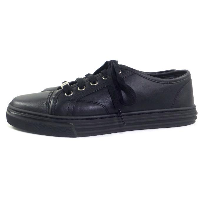 GUCCI グッチ （GUCCI） レザー ロゴプレート スニーカー