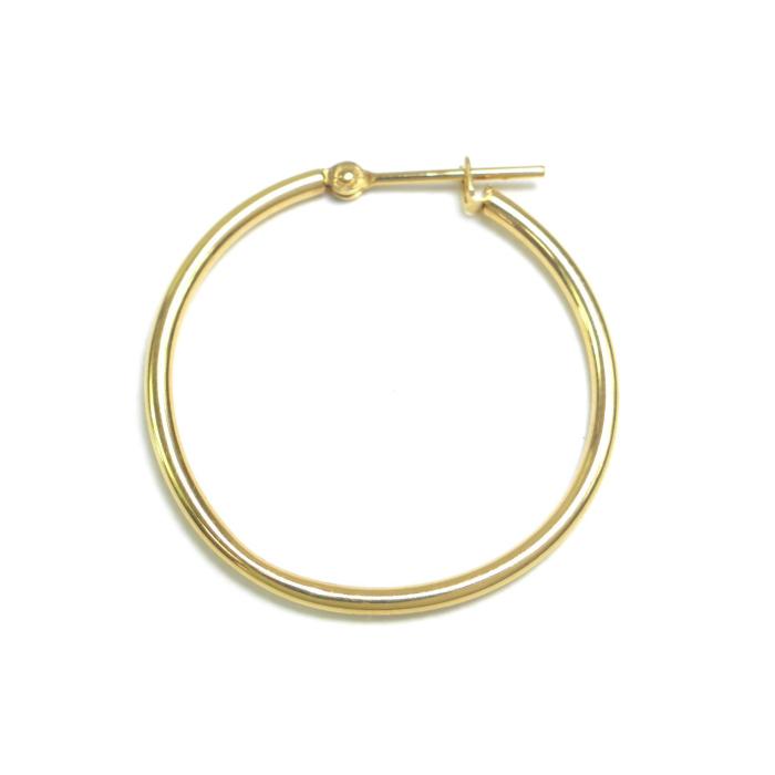 K18 （ジュエリー） フープ ピアス ゴールド 1.0g 両耳用（中古