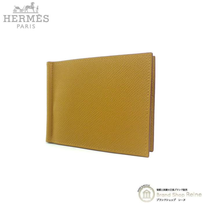 中古】エルメス ポーカーGM マネークリップ 二つ折り札入れ財布 エバー  