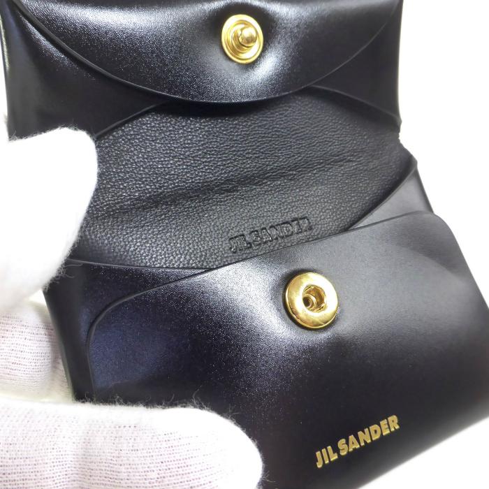 JIL SANDER☆ラウンドジップ ロゴ コンパクト財布 コインケース