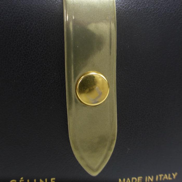 【極美品】CELINE カーフレザー ハーフムーンケース ゴールドロゴ金具 CELINE（セリーヌ） アコーディオン カードホルダー 名刺入れ カード
