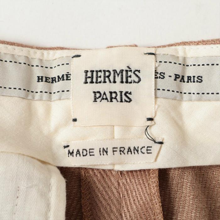 HERMES エルメス (HERMES) リネン スラックス パンツ ズボン HERMES エルメス (HERMES) リネン スラックス パンツ ズボン
