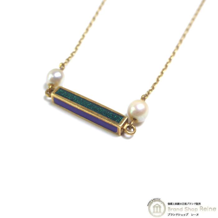 MIKIMOTO（ミキモト） ストーン パール ネックレス K18 ゴールド 3.3g 