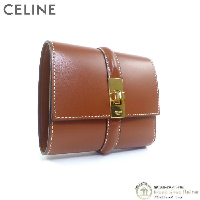 ◇セリーヌ◇レザー/16セーズ/スモール/ウォレット/三つ折り財布