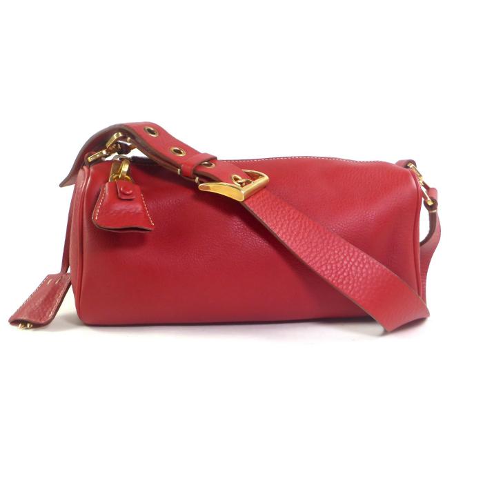 希少】PRADA/ナイロンミニボストンバッグキーチャーム南京錠