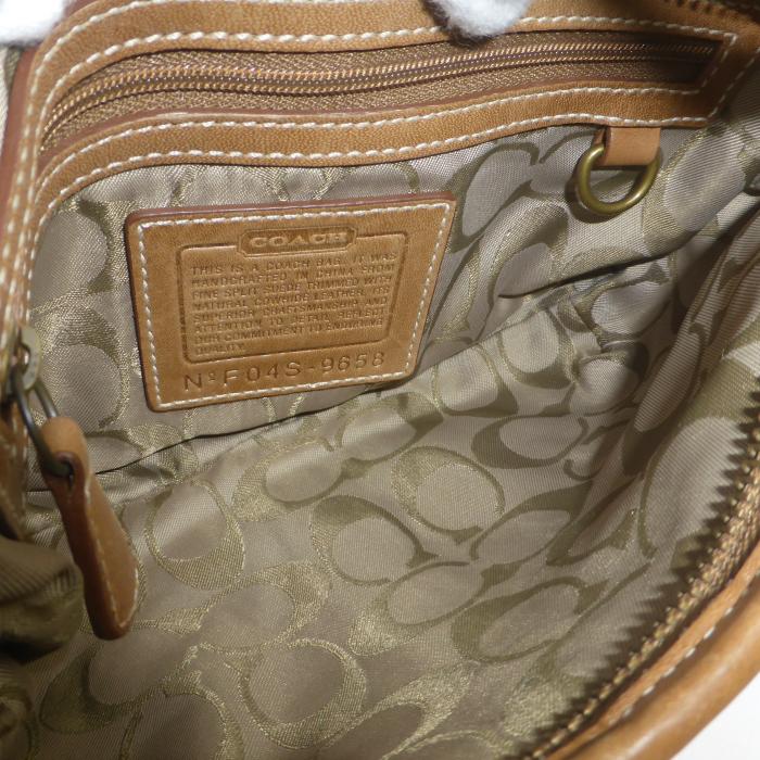 美品　COACH ベージュスエード ハンドバッグ　ショルダーバッグ COACH コーチ ショルダーバッグ スエード ベージュ : ブランド