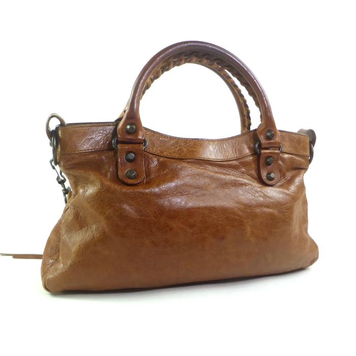 バレンシアガザ・ファーストハンド、ショルダーバッグ2way ブラウンレザー