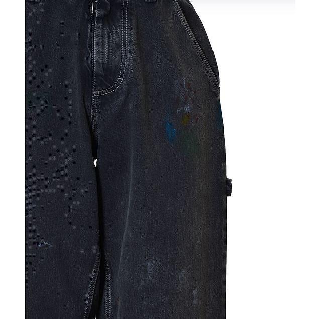 Maison Margiela ブラックペイントジーンズ サイズ27 Maison Margiela ブラックペイントジーンズ サイズ27