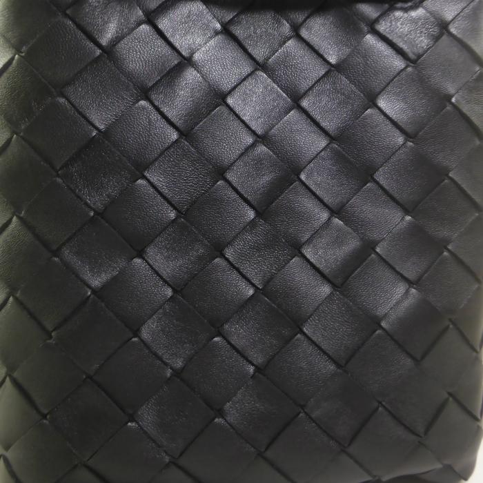 BOTTEGAVENETA ボッテガヴェネタ イントレチャート スモール バケット バッグ ショルダーバッグ 717432 レザー ブラック  レディース【中古】 045182_1.jpg