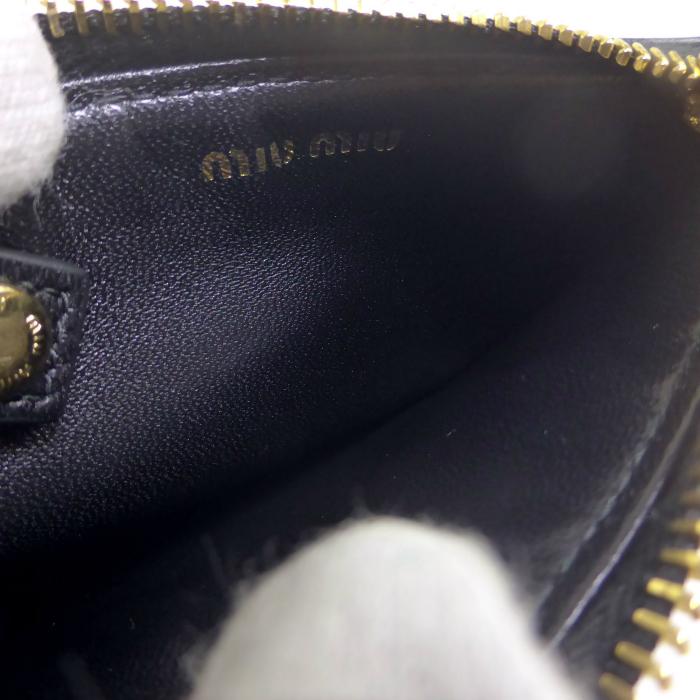 miu ミュウミュウ (MIUMIU) マテラッセレザー カードケース miu ミュウミュウ (MIUMIU) マテラッセレザー カードケース