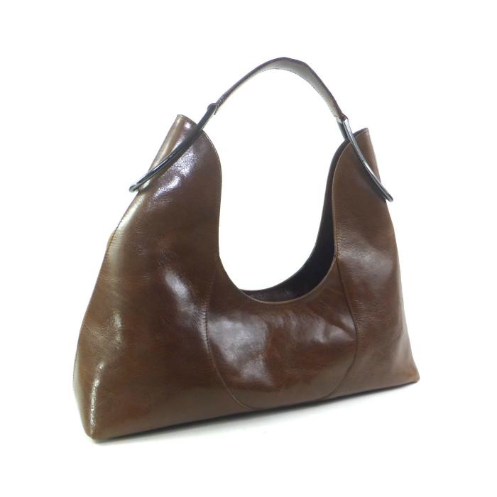 FURLA（フルラ） レザー 肩掛け ハンド ショルダー バッグ ブラウン