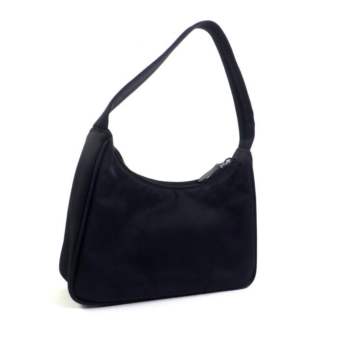 未使用品★PRADA プラダ 1NE515 Re-Edition 2000 トライアングルロゴ クロシェット付 テスート ミニバッグ ハンドバッグ　ブラック Re Edition プラダ （PRADA） テスート Re-Edition 2000 ナイロン