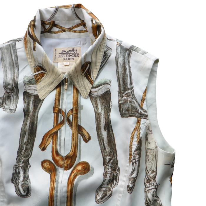 「超人気」エルメスベスト ジャケット HERMES エルメス ベスト チョッキ ジレ アウター レザー ブラック 36