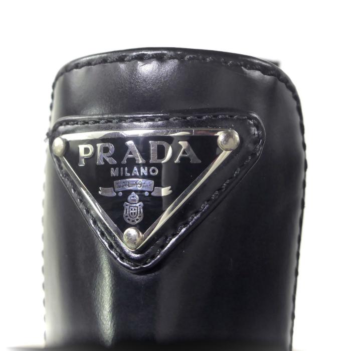 PRADA（プラダ） ブラッシュドレザー サイドゴア ブーツ 靴 ＃37