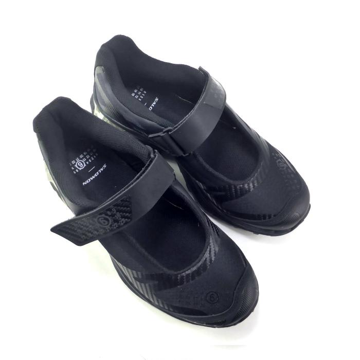 超美品SALOMON MM6 マルジェラ メリージェーン 23.0 ブラック MM6 メゾン マルジェラ （Maison Margiela） Salomon コラボモデル XT
