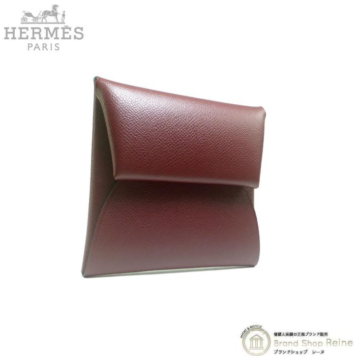 【美品】HERMES バスティア　ダークブラウン 小銭入れ HERMES（エルメス） バスティア ヴォーマダム ルージュアッシュ コイン