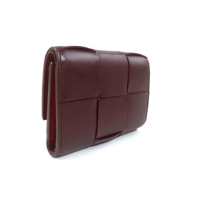 ボッテガヴェネタ 財布 三つ折り カセット マキシ イントレチャート 茶 ボッテガヴェネタ 財布 三つ折り カセット マキシ イントレ