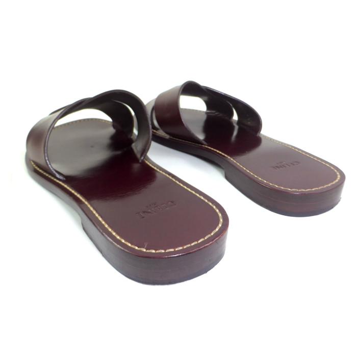 CELINE（セリーヌ） レザー フラット サンダル ボルドー ＃37（中古