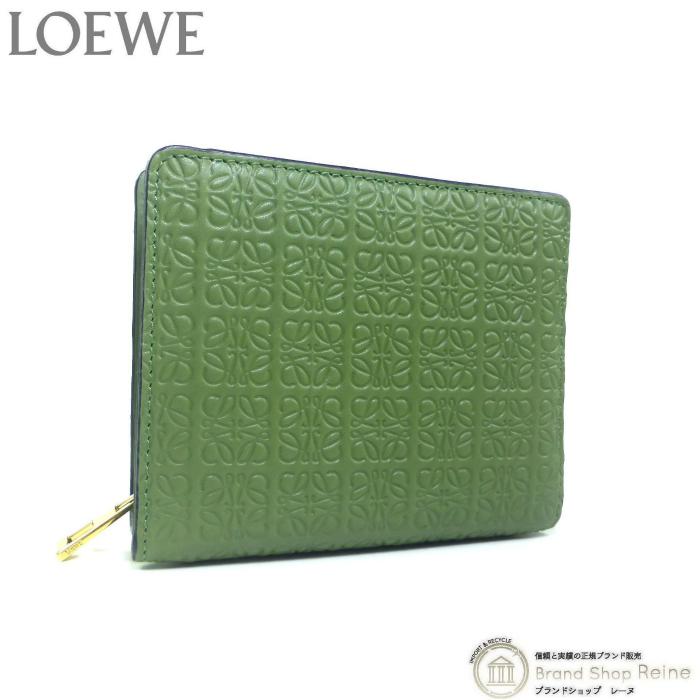 LOEWE ロエベ 三つ折り財布 小型 軽量 コンパクト リピートアナグラム