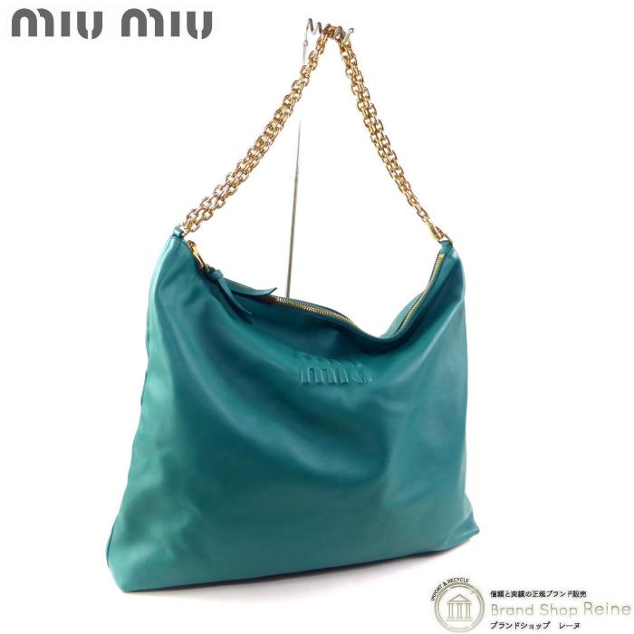 miu miu（ミュウミュウ） チェーン レザー ショルダー バッグ 5BC114 