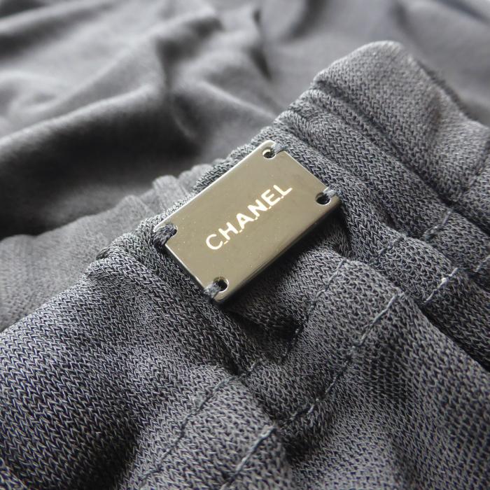 CHANEL（シャネル） フリル ティアードスカートレーヨン CC ブラック 