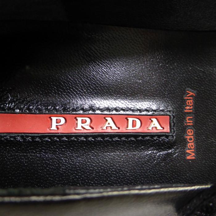 PRADA（プラダ） プラダスポーツ レザー ストラップ フラット パンプス