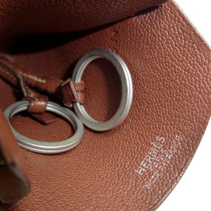 HERMES（エルメス） クロシェット ボックスカーフ キーリング □C刻