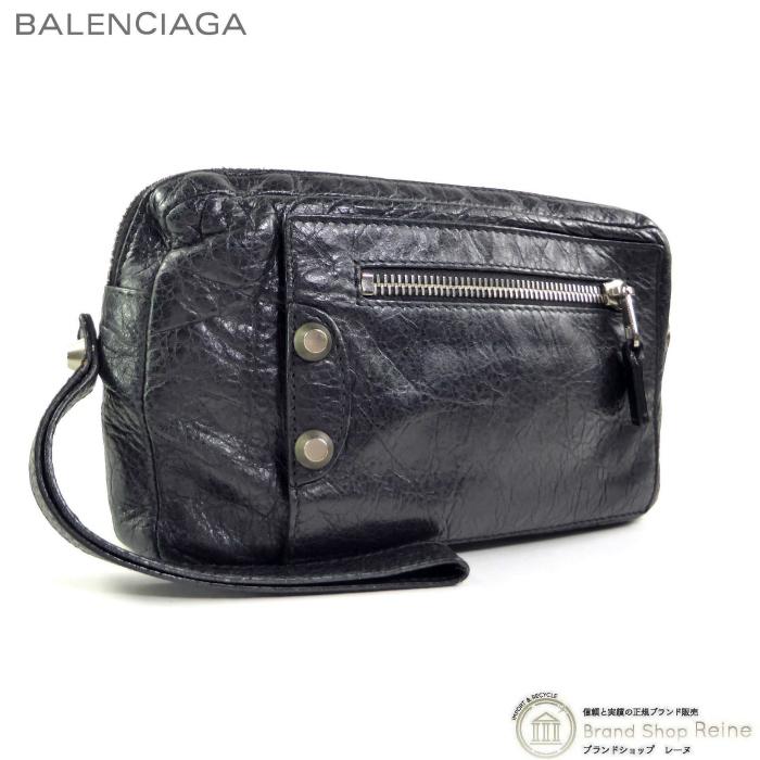 箱付‼︎美品 【BALENCIAGA】ジッピー ケース レザー ブラック BALENCIAGA（バレンシアガ） ポーチ ジップケース ポーチ レザー