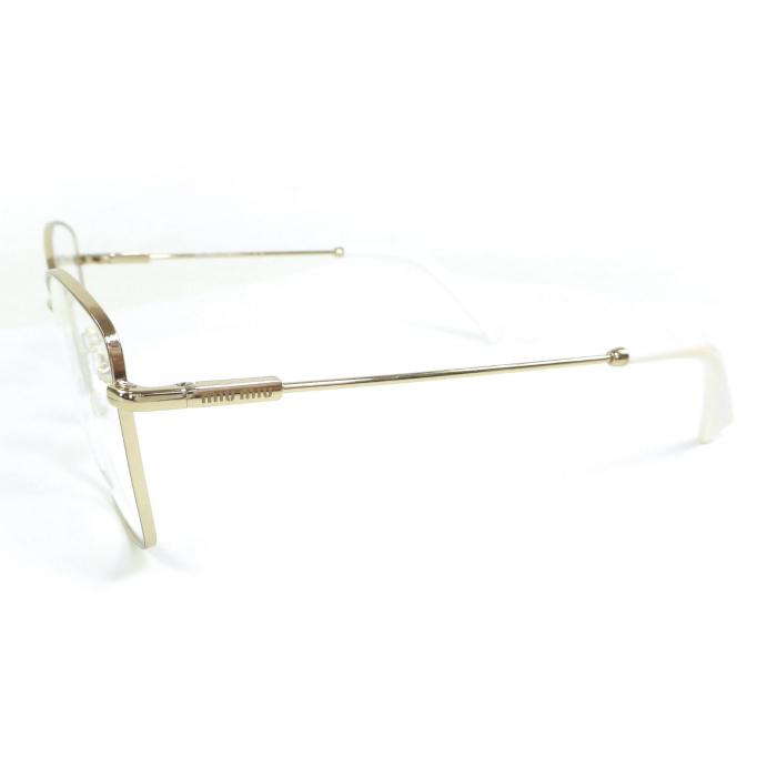 【MIU MIU】眼鏡 スクエアフレーム メタル ロゴ ゴールド miu ミュウミュウ （MIUMIU） ロゴ メタル スクエア 眼鏡