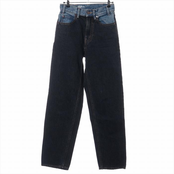 CELINE（セリーヌ） コットン バイカラー ジーンズ デニム ＃26 ボトムス N605 ブルー×ブラック ウェア（中古 ...