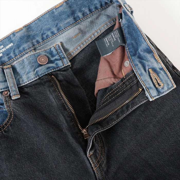 CELINE（セリーヌ） コットン バイカラー ジーンズ デニム ＃26 ボトムス N605 ブルー×ブラック ウェア（中古 ...