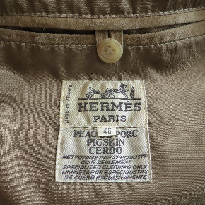 HERMES（エルメス） （HERMES）ピッグ スエード レザー カーコート