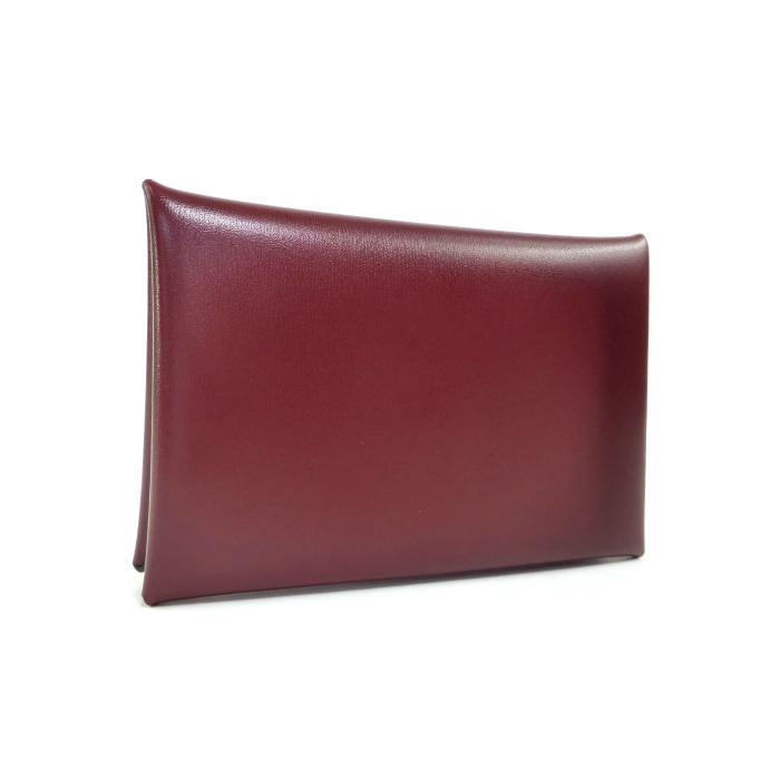エルメス （HERMES） カルヴィ ボックスカーフ ボルドー カードケース 名刺入れ B刻 H044164CK（新品）の画像