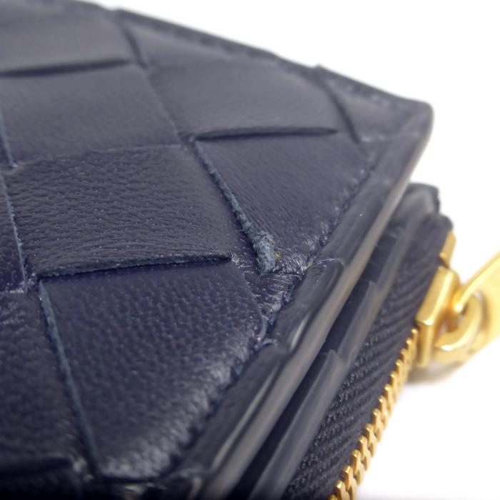 ボッテガ ヴェネタ （BOTTEGA VENETA） イントレチャート スモール 二つ折り ファスナーウォレット 財布 742330 スペース（新品）の画像