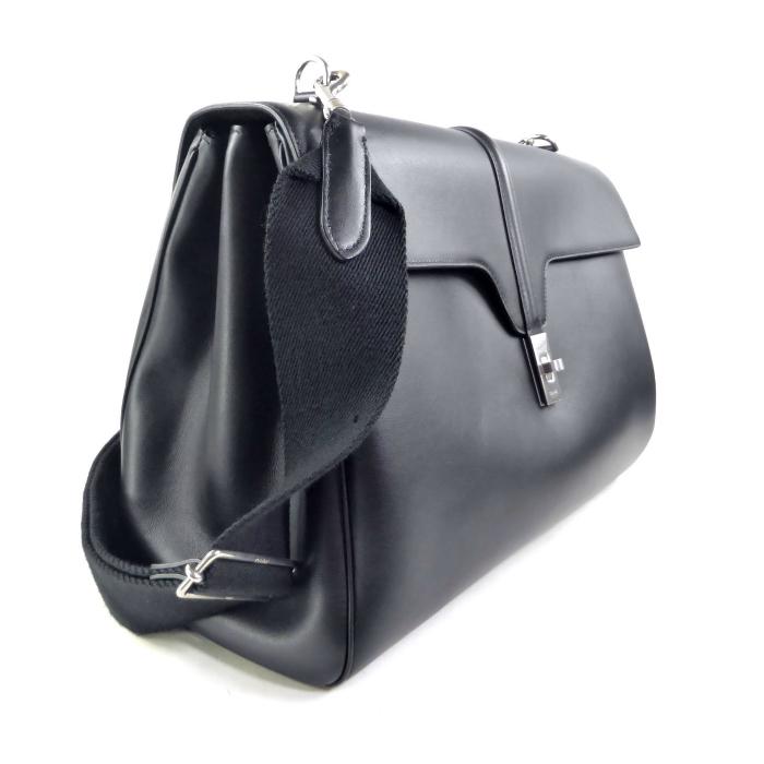 セリーヌ （CELINE） 16 セーズ ラージスープル 24H ショルダーバッグ レザー 195533 ブラック×SV金具（美品）中古 | 16（CELINE） | 02