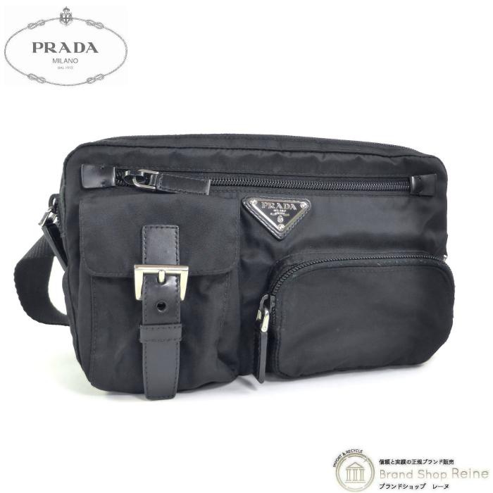 プラダ ボディバッグ ウエストバッグ テスート ナイロン ロゴ ブラック PRADA/プラダ】ナイロン テスート ウエストバッグ/ボディバッグ