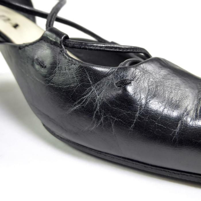 PRADA（プラダ） レザー ストラップ パンプス スクエアトゥ シューズ