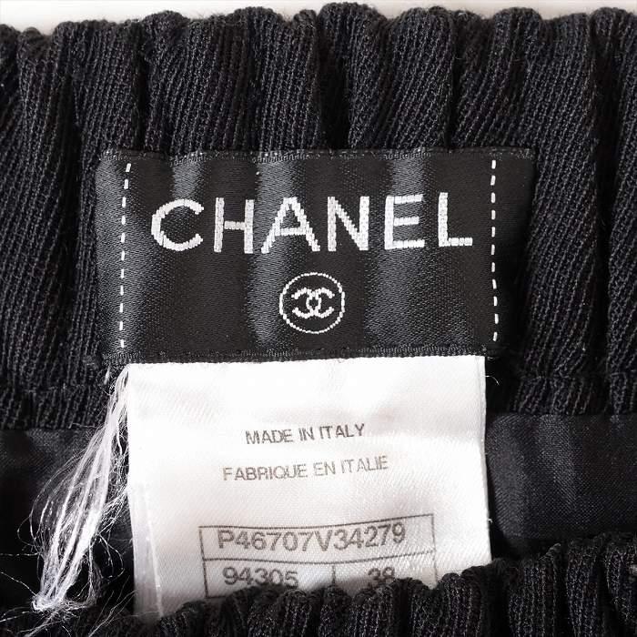 CHANEL（シャネル） ココボタン ウール スカート P46707 ブラック ＃38