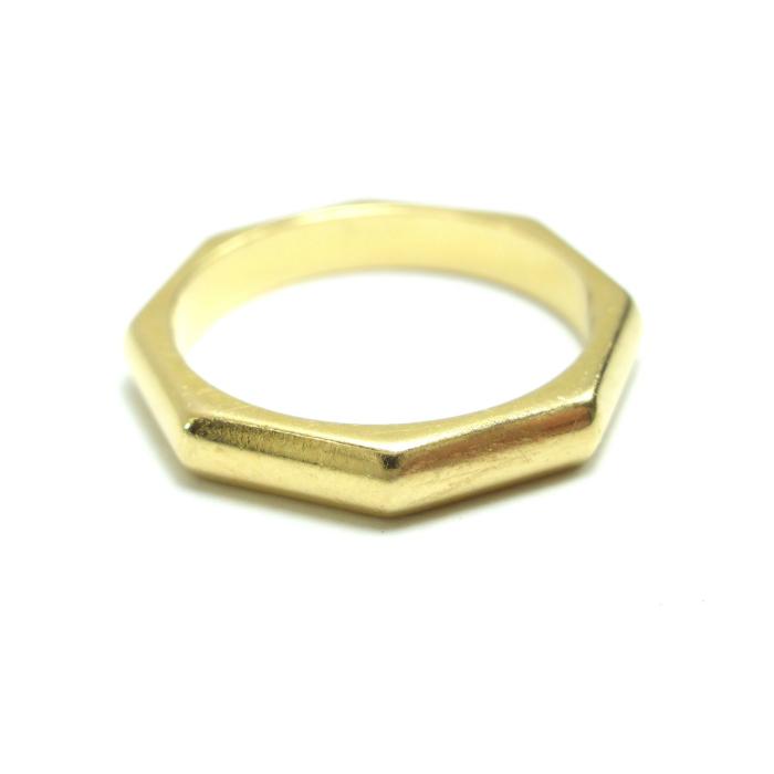 BVLGARI（ブルガリ） オクタゴナル リング 750YG 八角形 指輪 9号