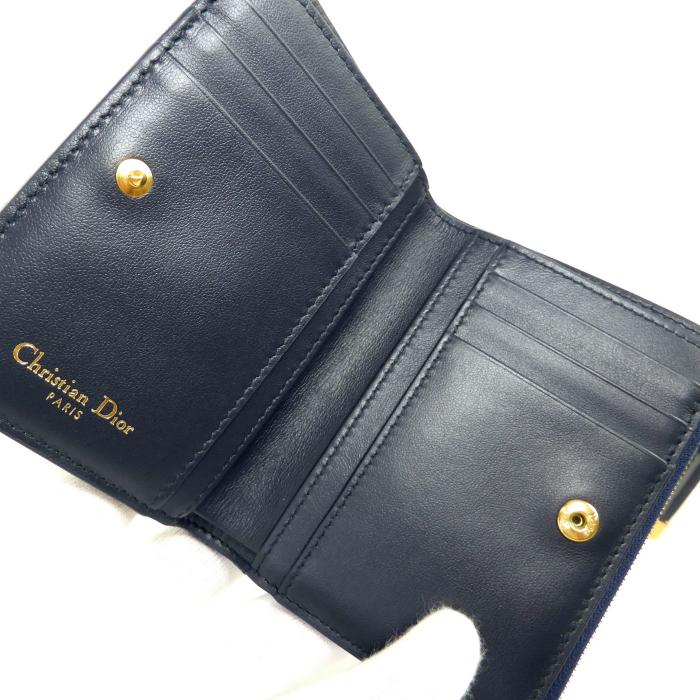 Dior 二つ折り財布 オブリーク キャンバス 美品 30 Montaigne クリスチャンディオール （Christian Dior）オブリーク