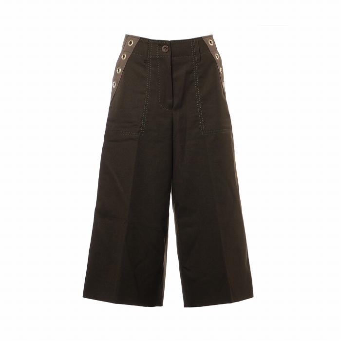 sacai（サカイ） ウール クロップド フレアパンツ サイズ1 カーキ